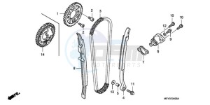 CRF450X9 U drawing CAM CHAIN/TENSIONER