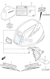 DF 25A drawing Engine Cover