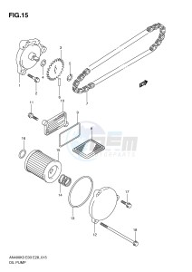 AN400 (E3-E28) Burgman drawing OIL PUMP