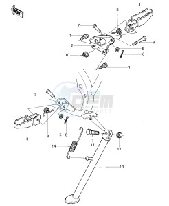 KX 80 A [KX80] (A1-A2) [KX80] drawing FOOTRESTS_STAND