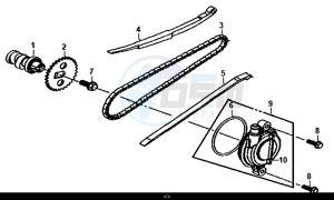 ORBIT III 50 (25 KM/H) (XE05W1-NL) (L8-M0) drawing CAM SHAFT-CYL. HEAD L. SIDE COVER