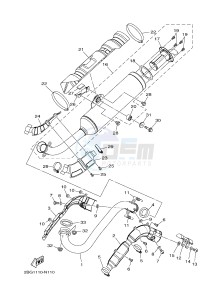 YFM700FWAD YFM70GPLH GRIZZLY 700 EPS (B1A6) drawing EXHAUST