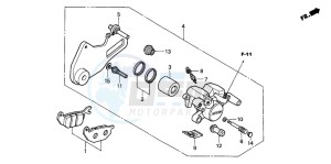 CBR125RS drawing REAR BRAKE CALIPER