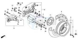 FJS400D SILVER WING drawing REAR WHEEL