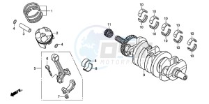 CBF600S drawing CRANKSHAFT/PISTON (CBF600S8/SA8/N8/NA8)