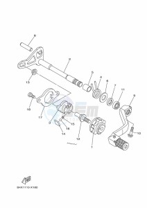 YZ125 (B4XE) drawing SHIFT SHAFT