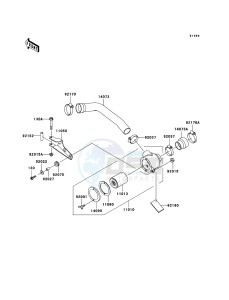 MULE 3010 4x4 KAF620E6F EU drawing Air Cleaner-Belt Converter