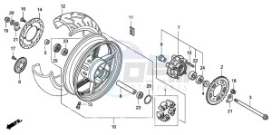 CBF1000A drawing REAR WHEEL