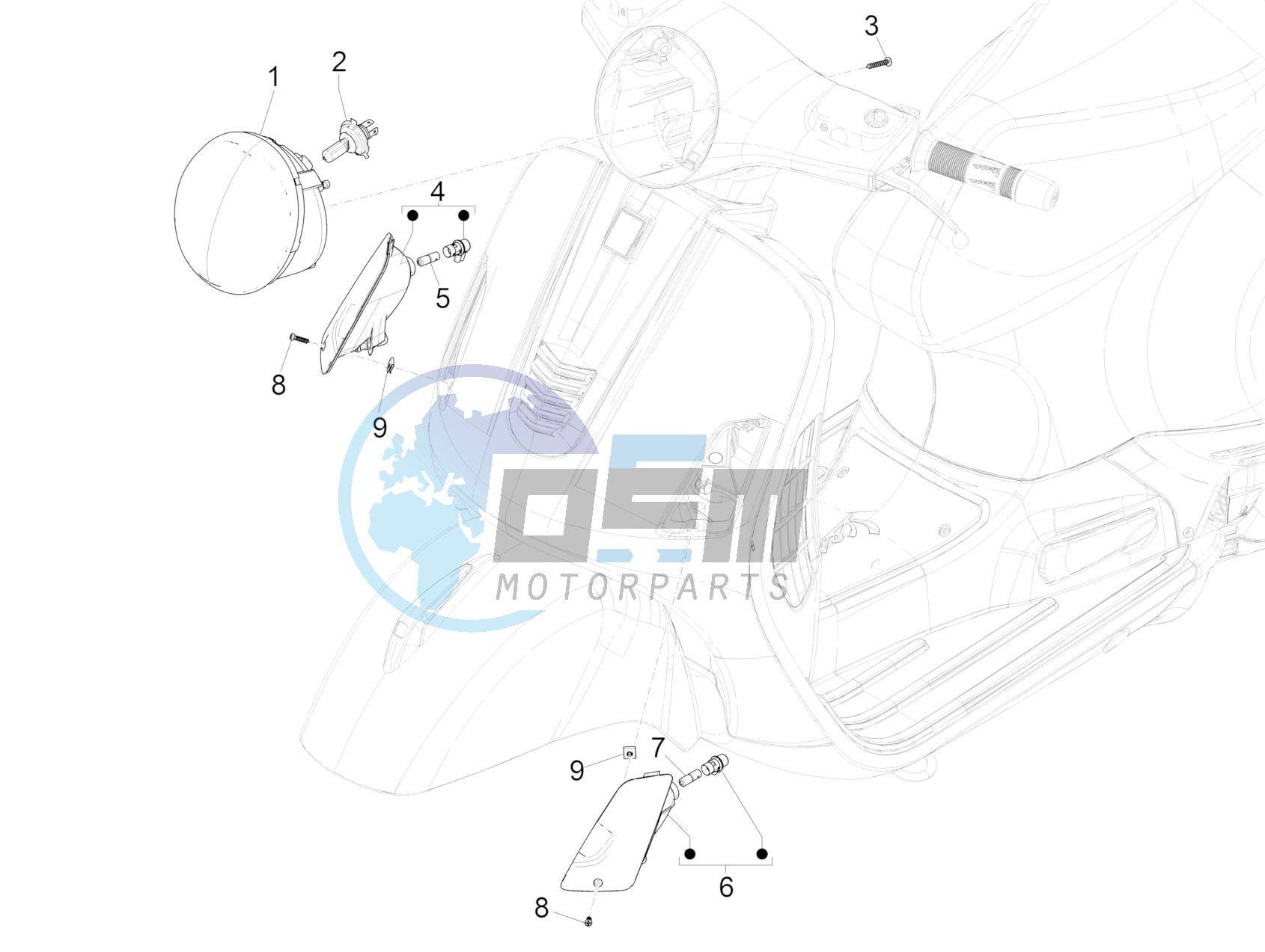 Front headlamps - Turn signal lamps