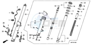 CB1300A9 UK - (E / ABS MKH MME TWO) drawing FRONT FORK