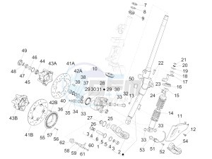 PRIMAVERA 125 4T 3V IE ABS-NOABS E3-E4 (EMEA) drawing Fork/steering tube - Steering bearing unit