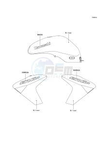 ER 650 A [ER-6N (EUROPEAN] (A6S-A8F) A7F drawing DECALS-- SILVER- --- A7F- -