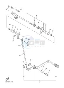 YZF-R6 R6 600 (1JSX) drawing SHIFT SHAFT