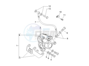 LX 150 4T USA drawing Brakes pipes - Calipers