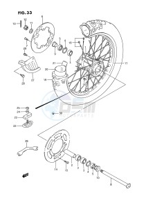 RM250 (E3) drawing REAR WHEEL