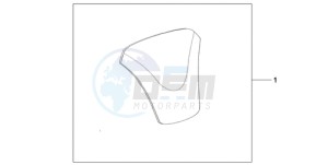 VFR800A9 France - (F / ABS CMF MME TWO) drawing TANK PAD