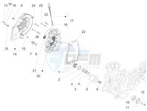 150 4T 3V ie Primavera (APAC) drawing Flywheel magneto cover - Oil filter