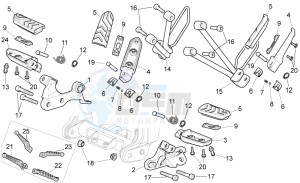 Pegaso Strada-Trail 650 ie drawing Foot rests