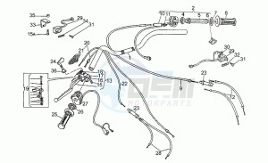 V 50 500 PA PA drawing Handlebar - controls