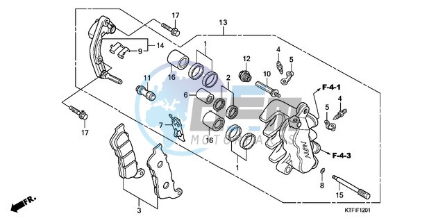 FRONT BRAKE CALIPER (SH1259/1509)