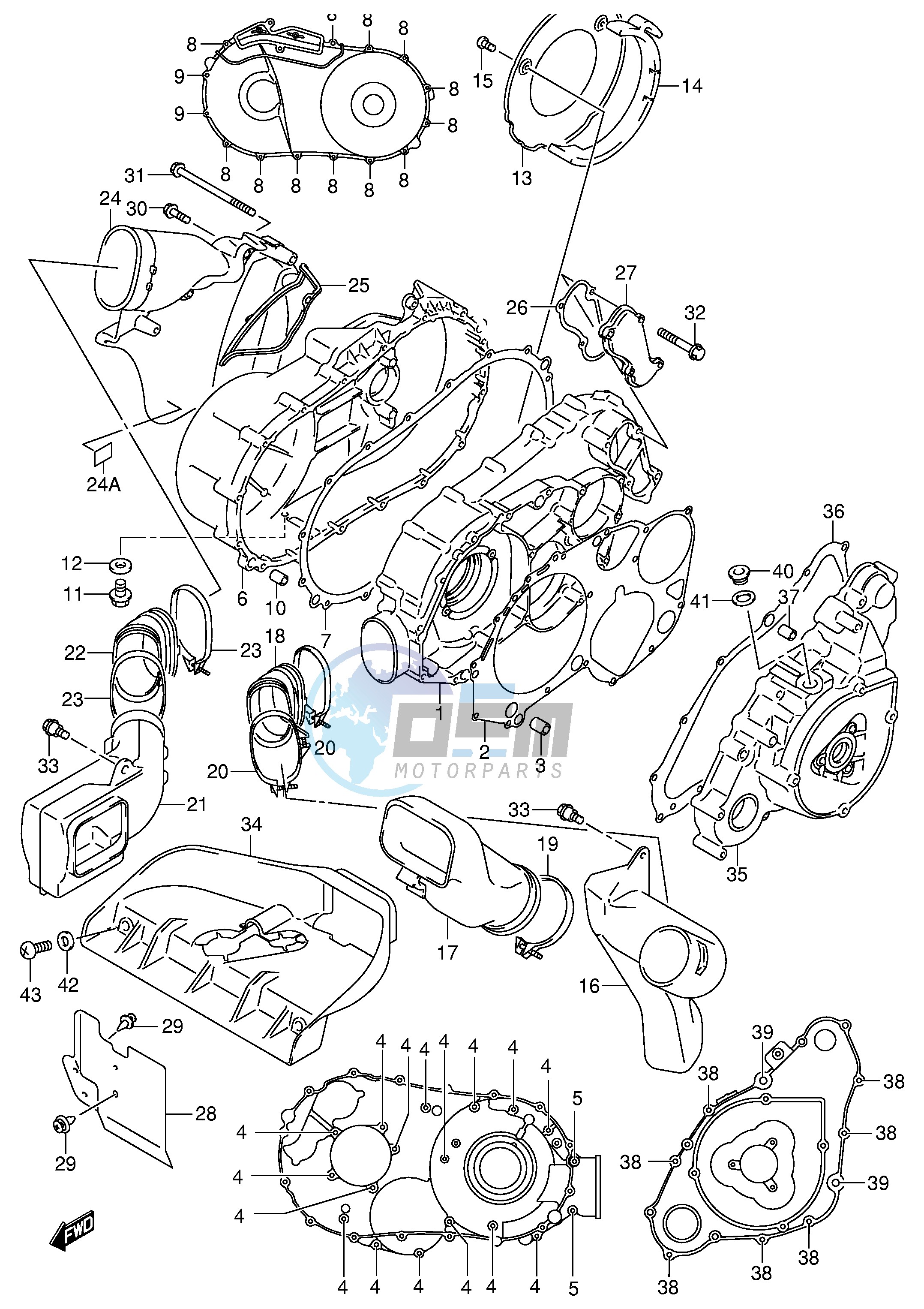 CRANKCASE COVER (MODEL K1)