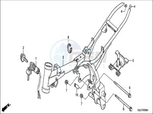 CRF50FH Europe Direct - (ED) drawing FRAME BODY