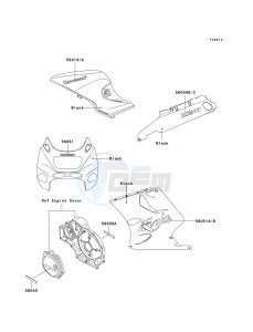 ZX 1100 D [NINJA ZX-11] (D1-D3) [NINJA ZX-11] drawing DECALS-- BLACK- --- ZX1100-D3- -