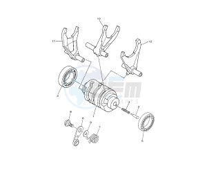 WR F 450 drawing SHIFT CAM AND FORK