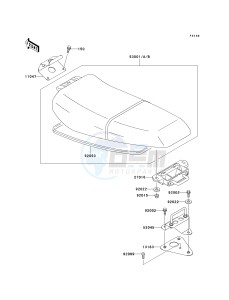 JS 750 B [750 SXI] (B1-B3 B3 CAN ONLY) [750 SXI] drawing SEAT