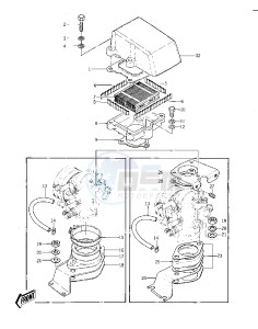 JS 440 A [JS440] (A1-A2) [JS440] drawing CARBURETOR BRACKETS_FLAME ARRESTER -- 77-78 A1_A1A_A2- -