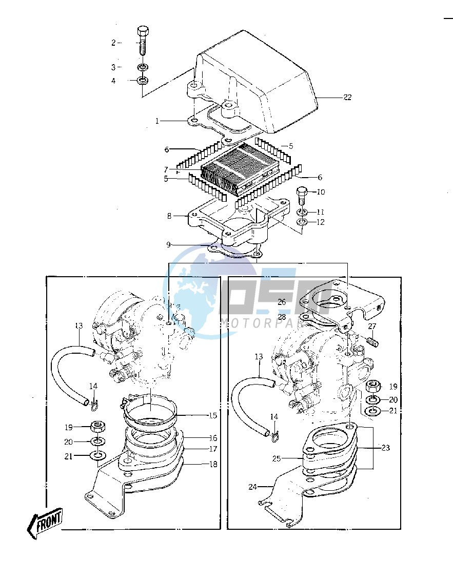 CARBURETOR BRACKETS_FLAME ARRESTER -- 77-78 A1_A1A_A2- -