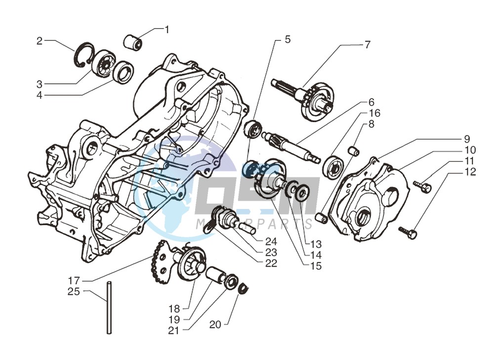 Rear wheel axle