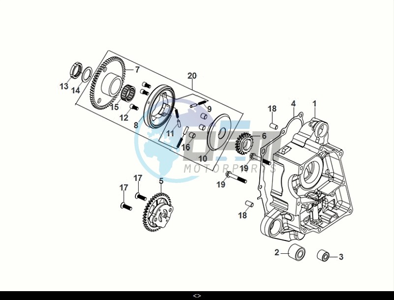 R.CRANKCASE-OILPUMPASSY