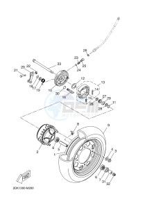 YN50E (2DK1 2DK1 2DK1 2DK1) drawing FRONT WHEEL