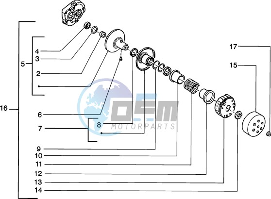 Driven pulley