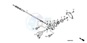 TRX250XB drawing REVERSE CABLE