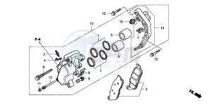 VT750C2 VT750C2 drawing FRONT BRAKE CALIPER