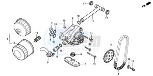 VT600CD drawing OIL FILTER/OIL PUMP