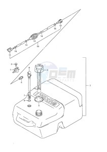 DF 25 V-Twin drawing Fuel Tank