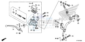 CBR125RSF CBR125RS E drawing FRONT BRAKE MASTER CYLINDER