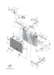 MTN1000 MT-10 (B678) drawing OIL COOLER