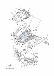 YFM450FWBD KODIAK 450 EPS (BEYL) drawing FRONT FENDER