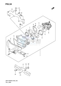 GSX1300R (E2) Hayabusa drawing TAIL LAMP