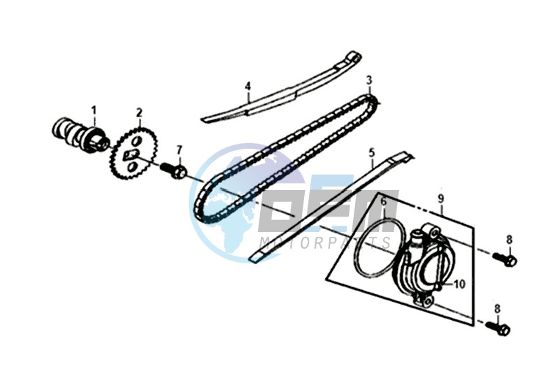 CHAIN / CHAIN TENSIONER  / CHAIN GUIDE