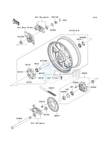 ZX 1400 A [NINJA ZX-14] (A6F-A7FA) A7FA drawing REAR WHEEL_CHAIN