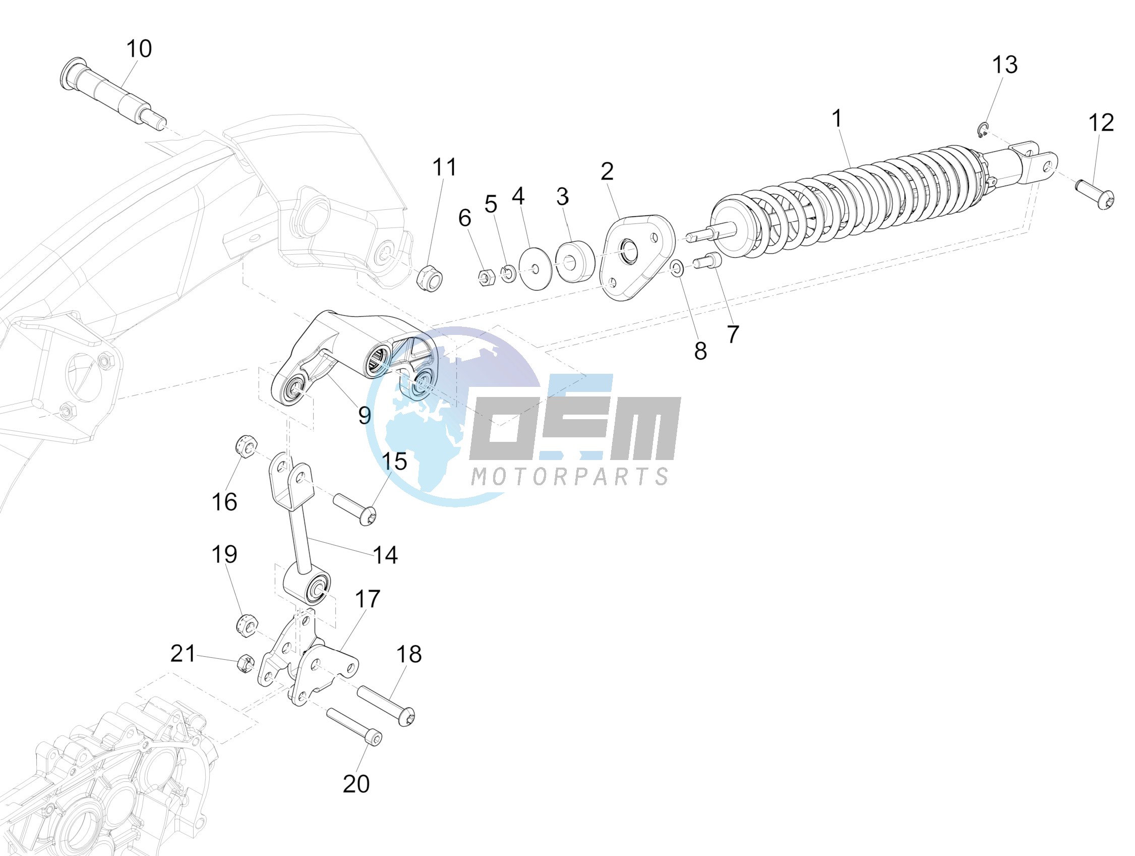 Rear suspension - Shock absorber/s