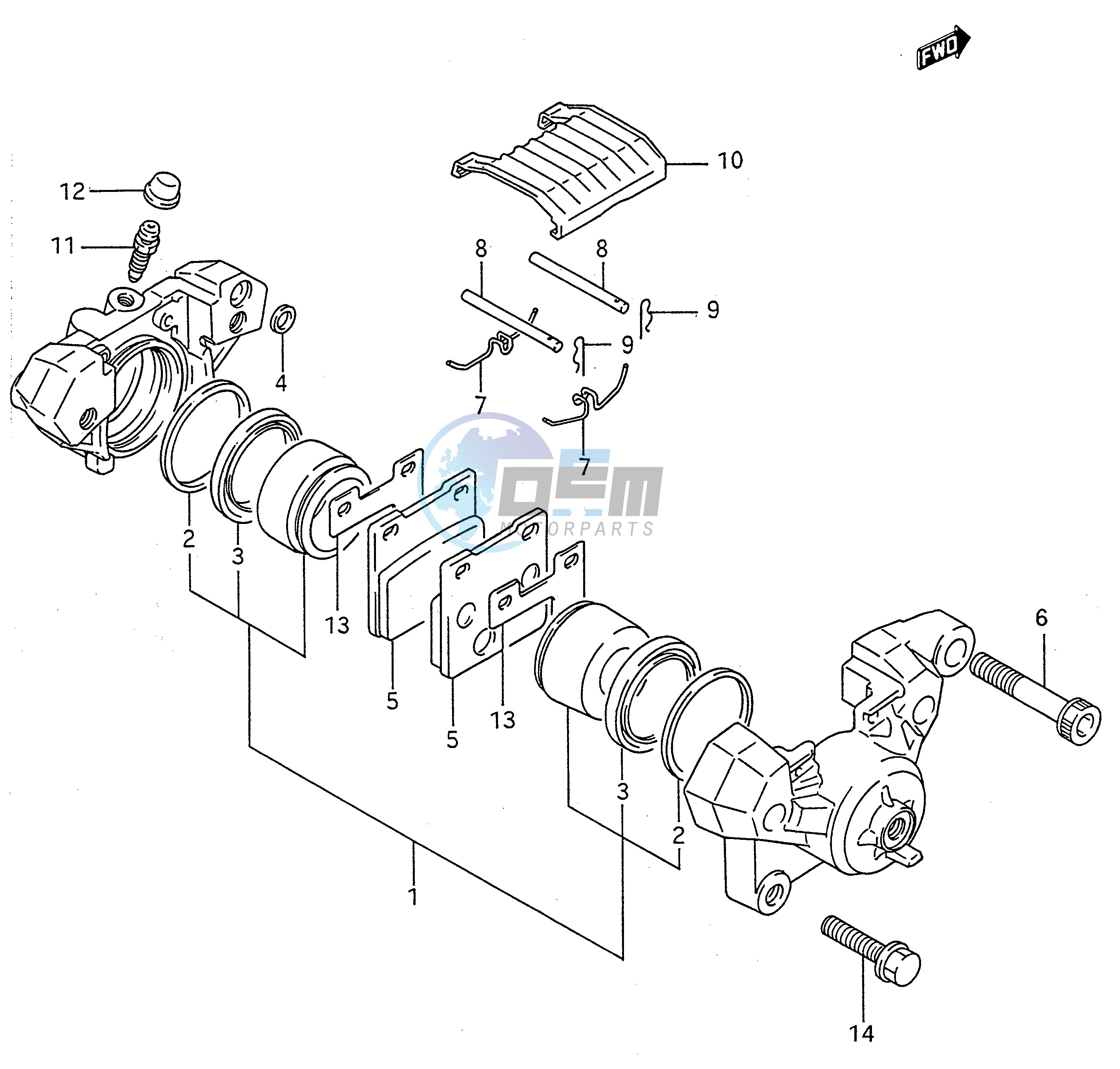 REAR CALIPER (MODEL J)