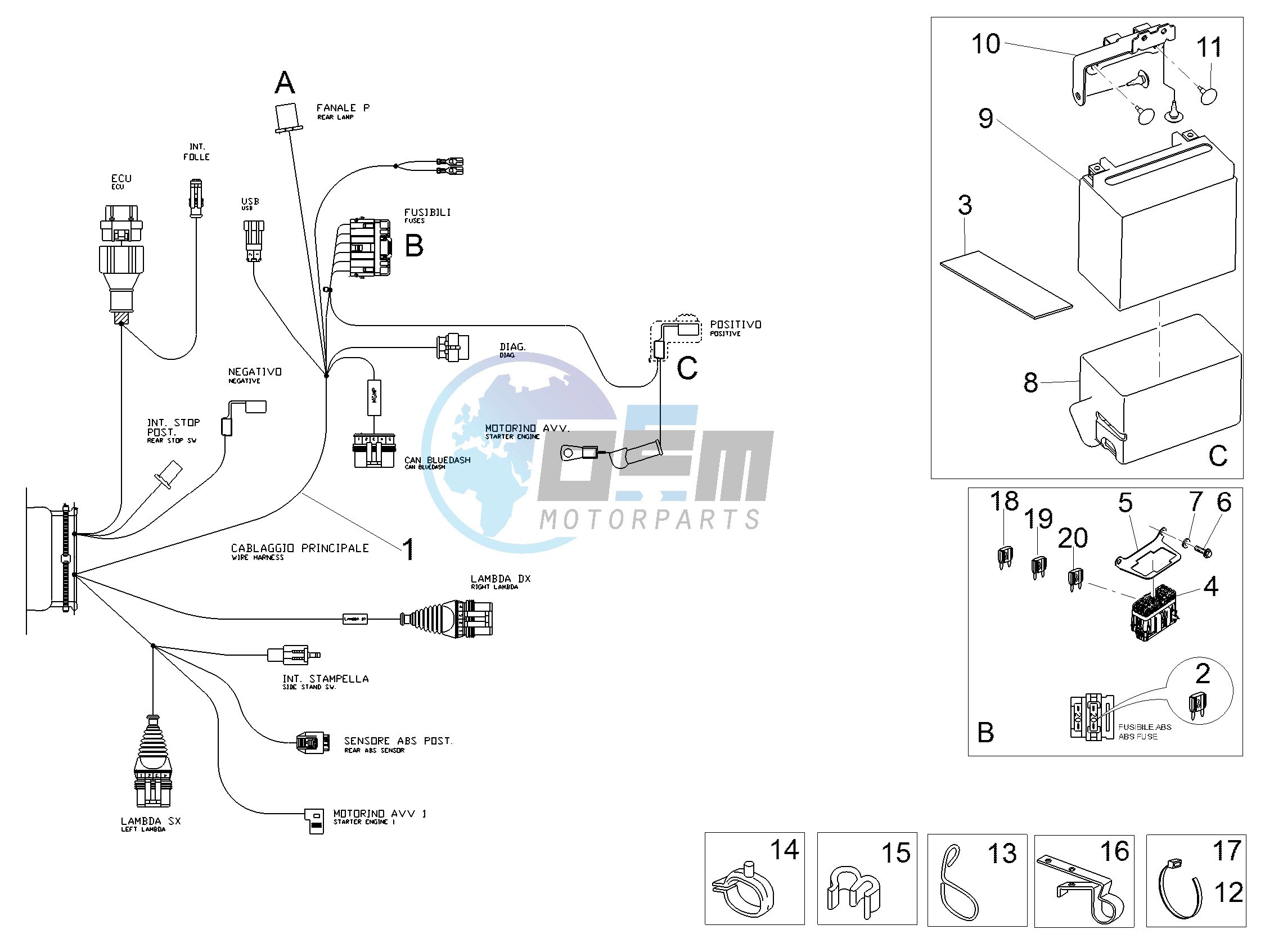 Rear electrical system