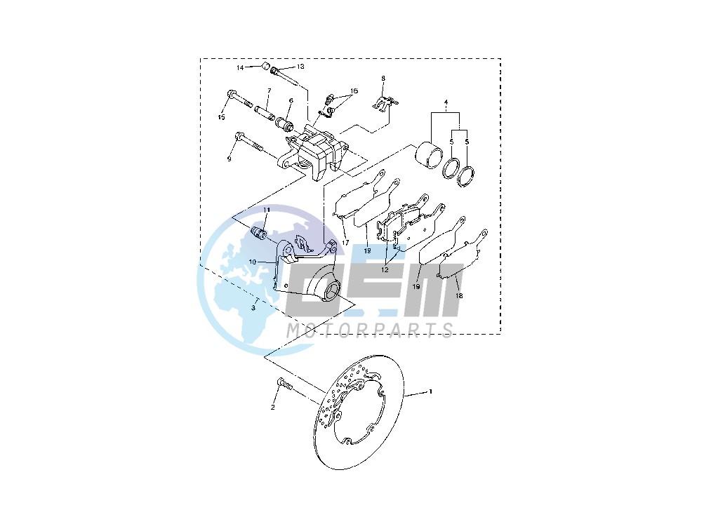 REAR BRAKE CALIPER