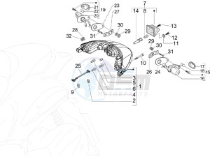 Beverly 500 (USA) USA drawing Tail light - Turn signal lamps